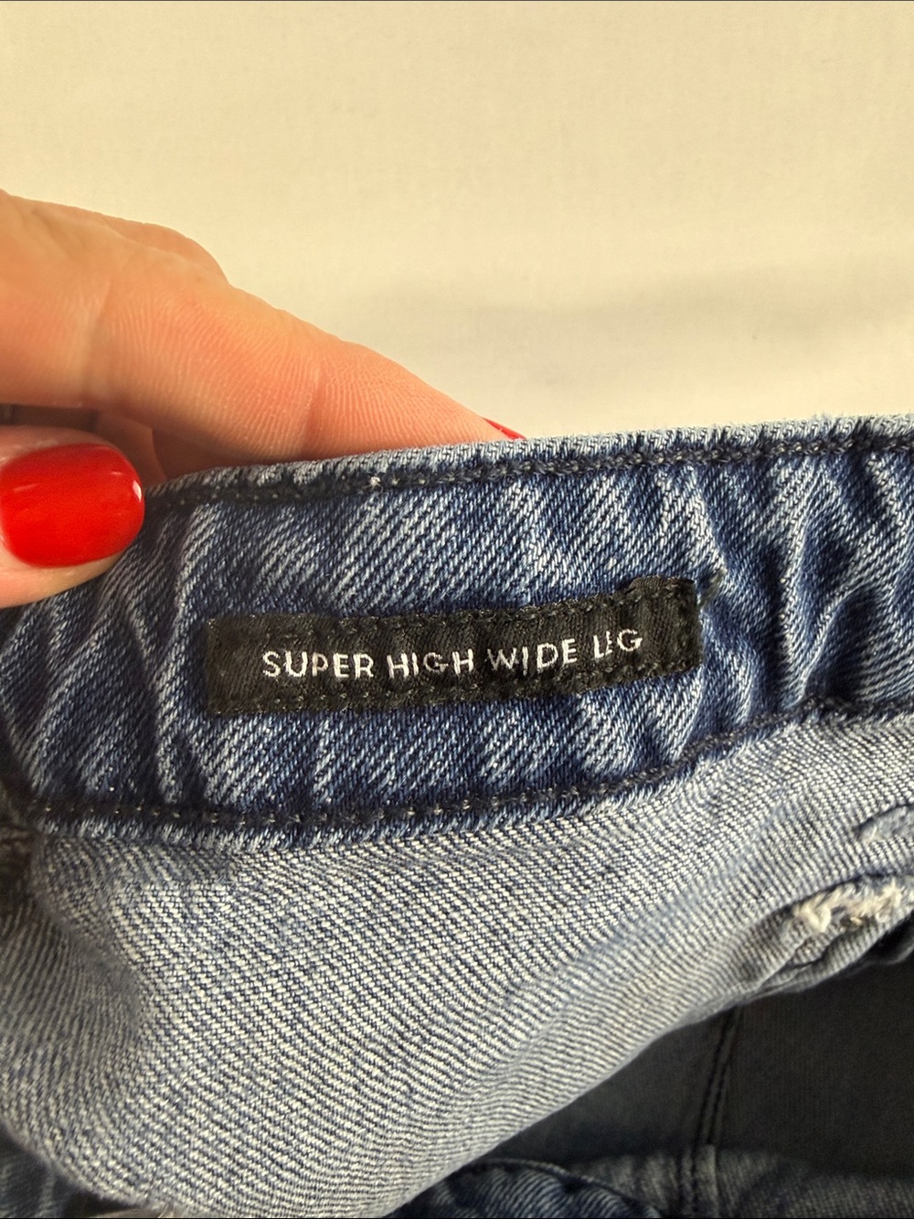 Free Assembly Super High Wide Leg Jeans Women's Size 6 - Picture 8 of 10